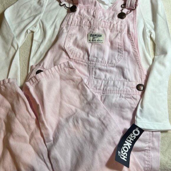 Osh Kosh Pink Overall Set , Sz 4T - Picture 1 of 3